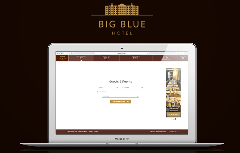 Big Blue Hotel | Web screenshot 2